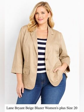 Lane Bryant Beige Blazer Women's plus Size 20